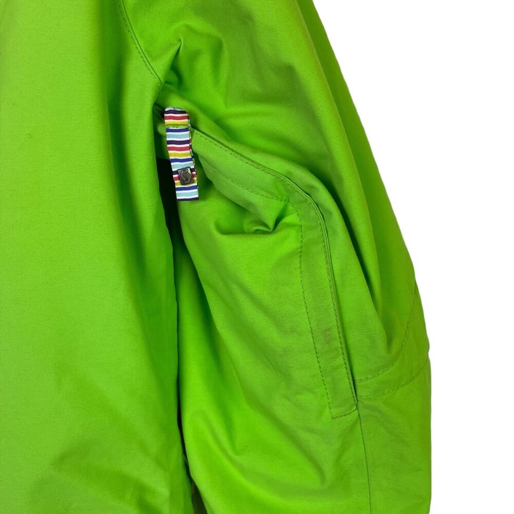 Scott Outerwear Women's Bright Green Hooded Full Zip Ski Snow Jacket Size 2 - Picture 7 of 12